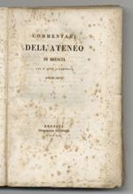 COMMENTARI dell'Ateneo di Brescia per l'anno accademico MDCCCXLVII