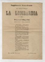 Supplemento straordinario del giornale ufficiale La Lombardia. Dispacci telegrafici. (Agenzia Stefani). Milano, 26 luglio 1866