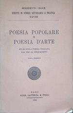 Poesia popolare e poesia d'arte. Studi sulla poesia italiana dal Tre al Cinquecento