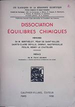 Dissociation équilibres chimiques. Mémoires