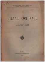 Bilanci comunali anno XV - 1877