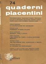 Quaderni piacentini, anno XIX, n. 74, aprile 1980