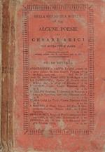 Alcune poesie di Cesare Arici di Brescia