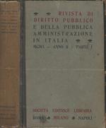 Rivista di Diritto Pubblico e della Pubblica Amministrazione in Italia - 1910, Anno II - Parte I