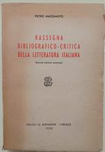 Rassegna Bibliografico-Critica Della Letteratura Italiana