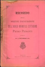 Ricordo della solenne inaugurazione dell'Asilo infantile cittadino Pietro Pedrotti avvenuta li 23 dicembre 1887
