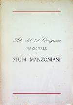 Atti del VII Congresso nazionale di studi manzoniani