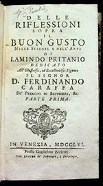 Delle riflessioni sopra il buon gusto nelle scienze e nell'arti di Lamindo Pritanio