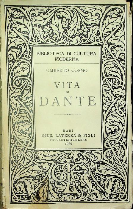 Vita di Dante - Umberto Cosmo - copertina