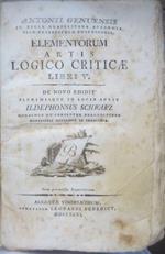 Elementorum Artis Logico Criticae Libri V