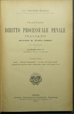 Trattato di diritto processuale penale italiano secondo il nuovo codice