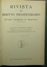 Rivista di diritto penitenziario - Anno 1933 - Voll. I e II