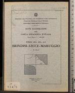 Note illustrative carta geologica d'italia.Brindisi-Lecce-Maruggio