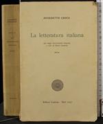 La letteratura italiana. Vol 3