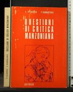 Questioni di Critica Manzoniana