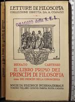 Il libro primo dei principi di filosofia ossia dei.