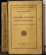 Sommario di storia della filosofia