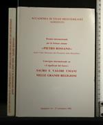 Convegno Internazionale su <> Sacro e Valori Umani Nelle Grandi