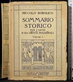 Sommario storico. Vol I