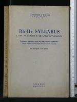 Rr-Hr Syllabus I Tipi di Sangue e Le Loro Applicazioni