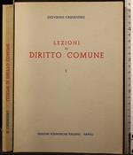 Lezioni di diritto comune. Vol 1