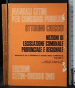 Nozioni di legislazione comunale provinciale e regionale