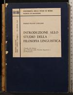 Introduzione Allo Studio Della Filosofia Linguistica