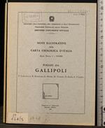 Note illustrative carta geologica d'Italia. Gallipoli