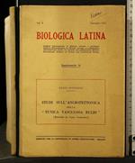 Biologica Latina Studi Sull'Angiotettonica Della 