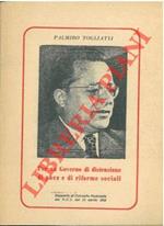 Per un Governo di distensione di pace e di riforme sociali