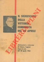 Il significato della vittoria comunista del 28 aprile