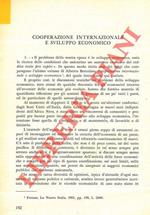 Cooperazione internazionale e sviluppo economico