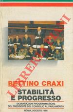 Stabilità e buon governo. Relazione del Segretario del PSI all'Assemblea Nazionale per l'apertura della campagna elettorale