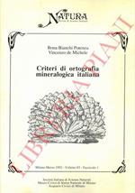 Criteri di ortografia mineralogica italiana