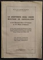 La Legittimita' degli Ordini Militari ed Ospedalieri