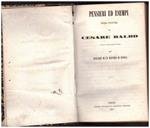 Pensieri Ed Esempi Opera Postuma di Cesare Balbo Coll'aggiunta Dei Dialoghi di Un Maestro di Scuola 