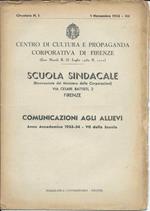 Comunicazione Agli Allievi - Anno Accademico 1933-34 - Vii Della Scuola 