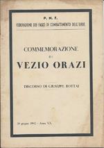 Commemorazione di Vezio Orazi - Discorso di Giuseppe Bottai 