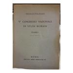 V¡ Congresso Nazionale di Studi Romani-diario- Edizione Definitiva