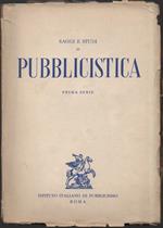 Saggi e Studi di Pubblicistica - Prima Serie 