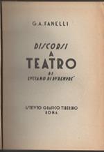 Discorsi a Teatro di Luciano di Rubemprè