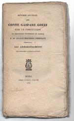 Diverse Lettere Del Conte Gaspare Gozzi con Un Commentario di Emanuele Filiberto di Savoia e di Alcuni Illustri Urbinati