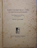 Substanzbegriff Und Funktionsbegriff-untersuchungen Uber Die Grundfragen Der Erkenntniskritik