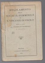 Regolamento Della Società Femminile di S. Vincenzo di Paolo 