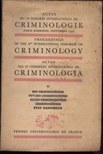 Actes Du Ii¡ Congres International De Criminologie (paris, Sorbonne, Septembre 1950 Vi