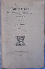 Bullettino Dell'archivio Paleografico Italiano- V- Vol. Ix-fasc. 3