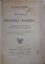 Storia Della Filosofia Moderna-vol. Primo- 