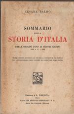 Sommario Della Storia D'italia Dalle Origini Fino Ai Nostri Giorni