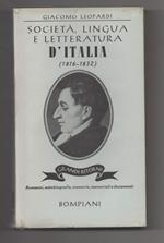 Società, Lingua e Letteratura D'italia 