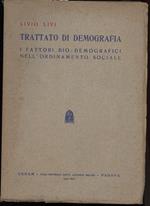 Trattato di Demografia-i Fattori Bio-demografici Nell'ordinamento Sociale